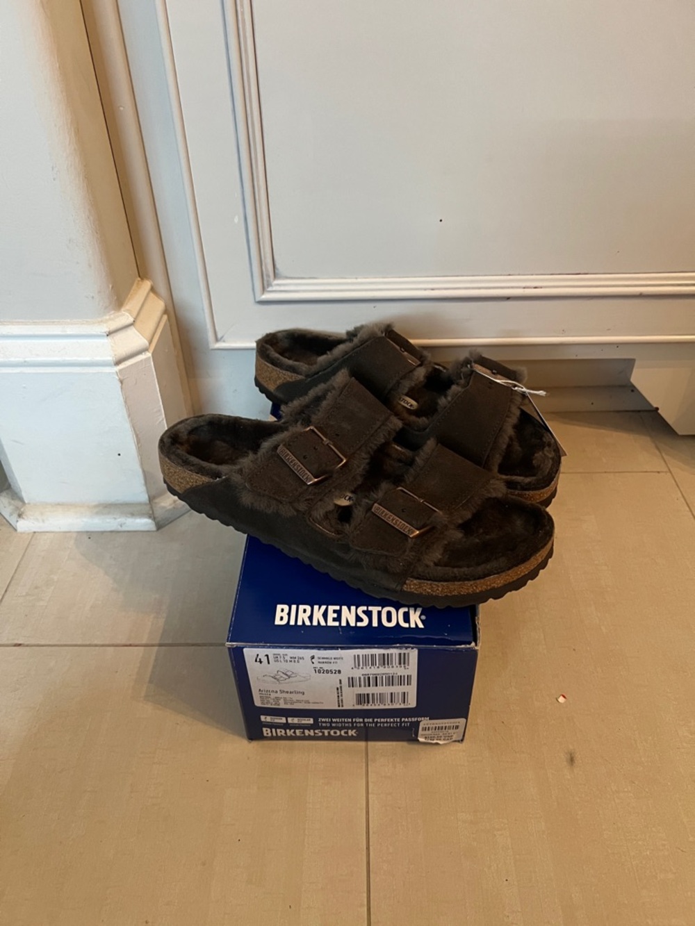 Birkenstock arizona shearling sandals